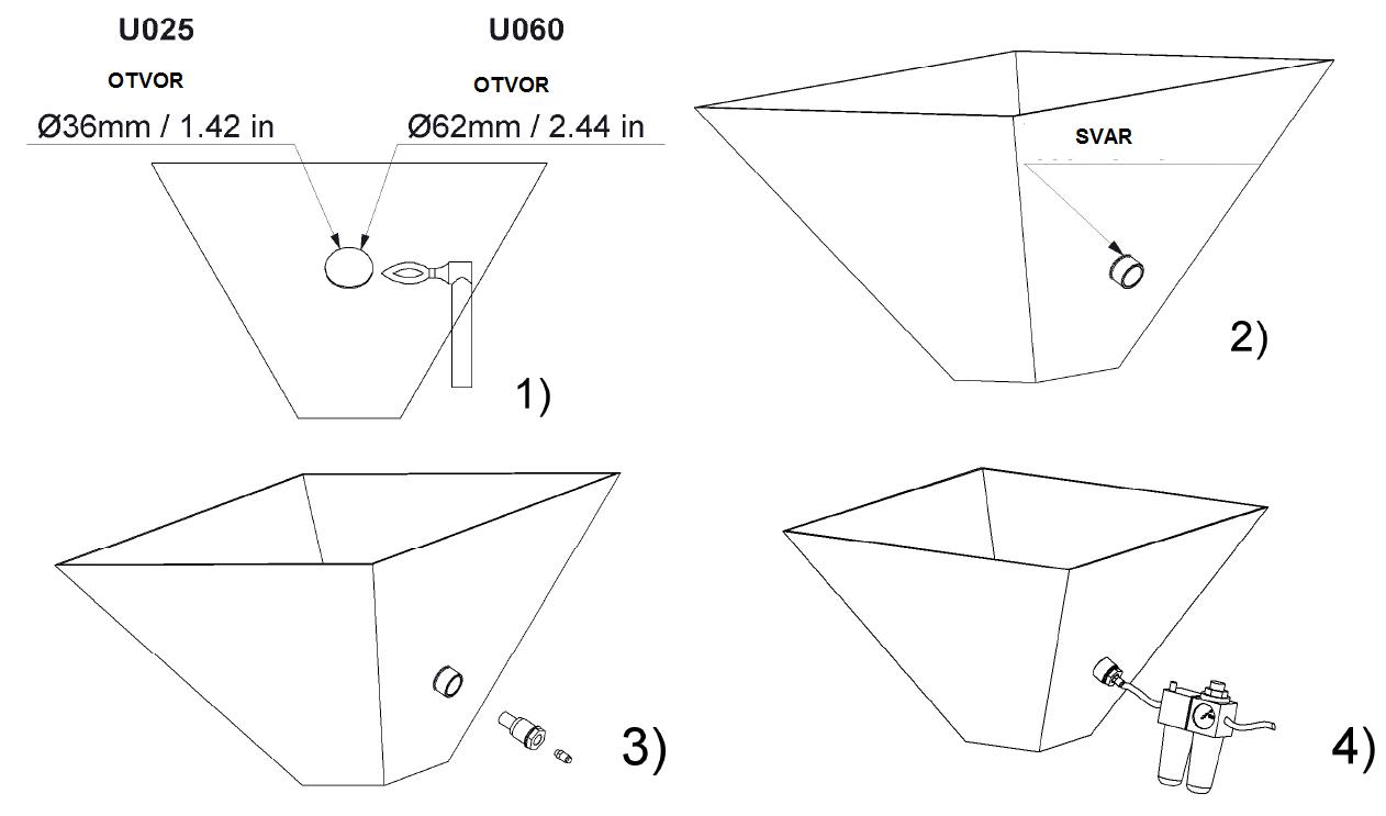 montáž U025 a U060