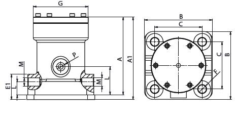 rozměry úderového vibrátoru P60